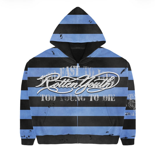 MORAL PANIC ZIPUP BLUE/BLACK