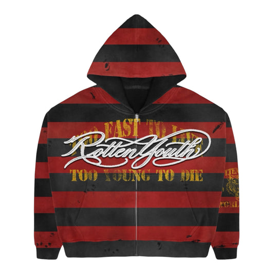 MORAL PANIC ZIPUP RED/BLACK